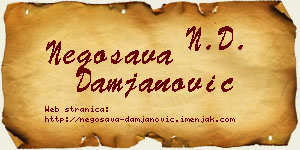 Negosava Damjanović vizit kartica
